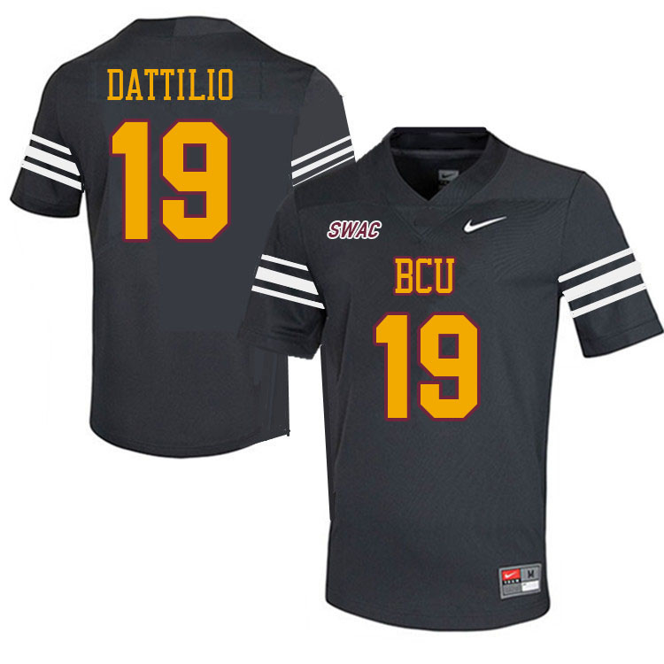 Men-Youth #19 Ethan Dattilio Bethune-Cookman Wildcats 2023 College Football Jerseys Stitched-Charcoa